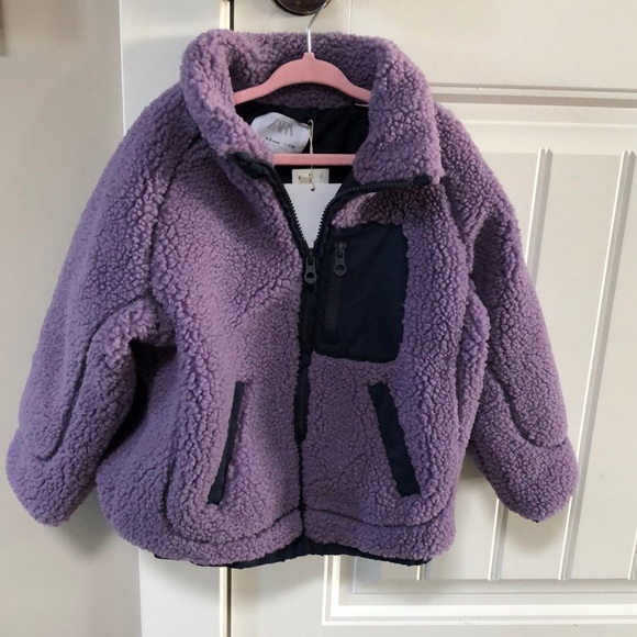 NWT Zara Fleece Zip Up - Picture 2 of 4